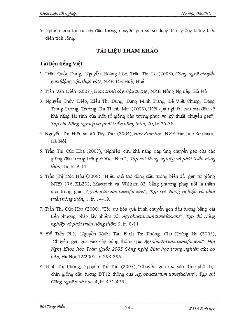 image for page Xây dựng quy trình chuyển gen gus vào giống đậu tương ĐT26 thông qua vi khuẩn Agrobacterium tumefaciens và quy trình tái sinh cây