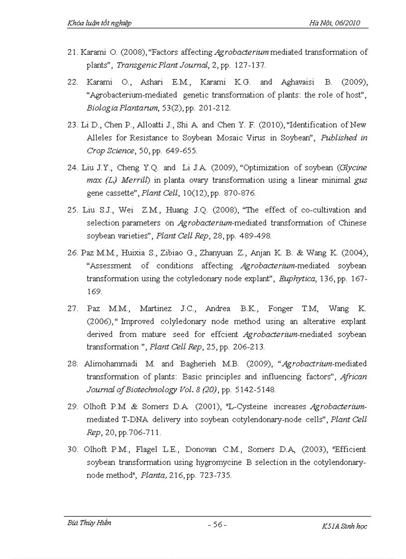 image for page Xây dựng quy trình chuyển gen gus vào giống đậu tương ĐT26 thông qua vi khuẩn Agrobacterium tumefaciens và quy trình tái sinh cây