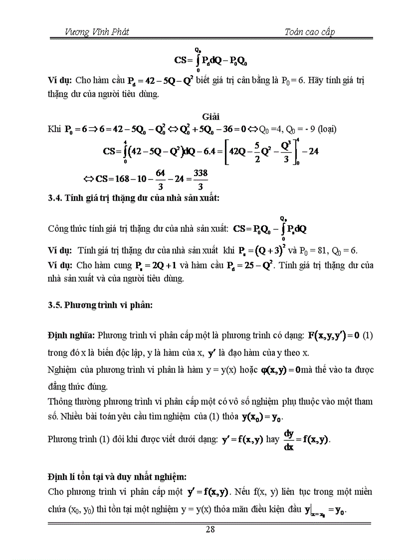 image for page Giáo trình Toán cao cấp cho các nhà kinh tế có Toán ứng dụng trong kinh tế