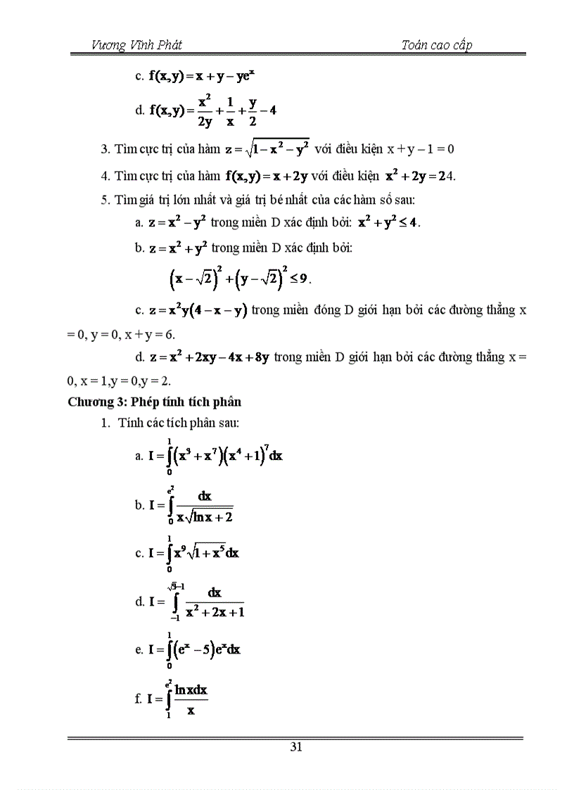 image for page Giáo trình Toán cao cấp cho các nhà kinh tế có Toán ứng dụng trong kinh tế