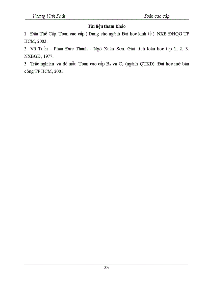 image for page Giáo trình Toán cao cấp cho các nhà kinh tế có Toán ứng dụng trong kinh tế