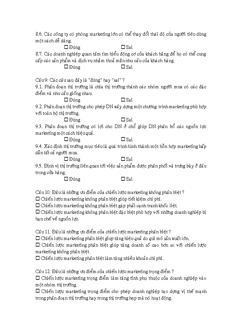 image for page Trắc nghiệm marketing