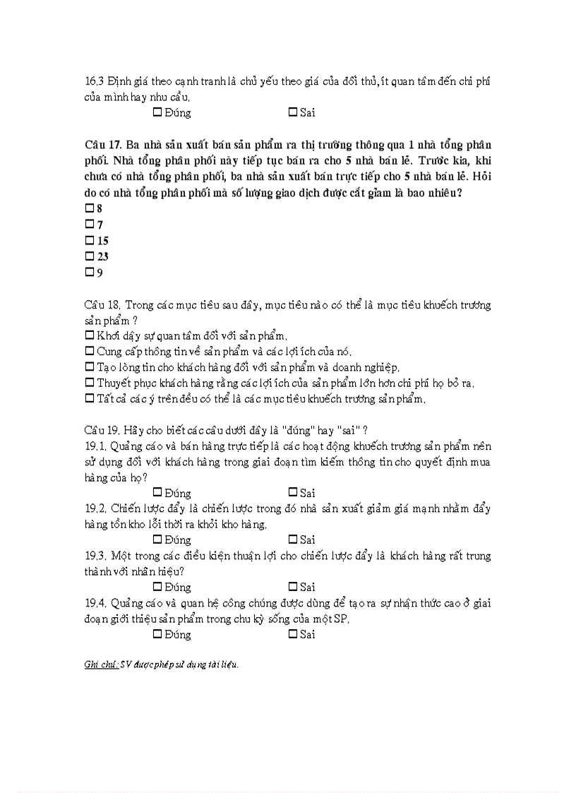 image for page Trắc nghiệm marketing