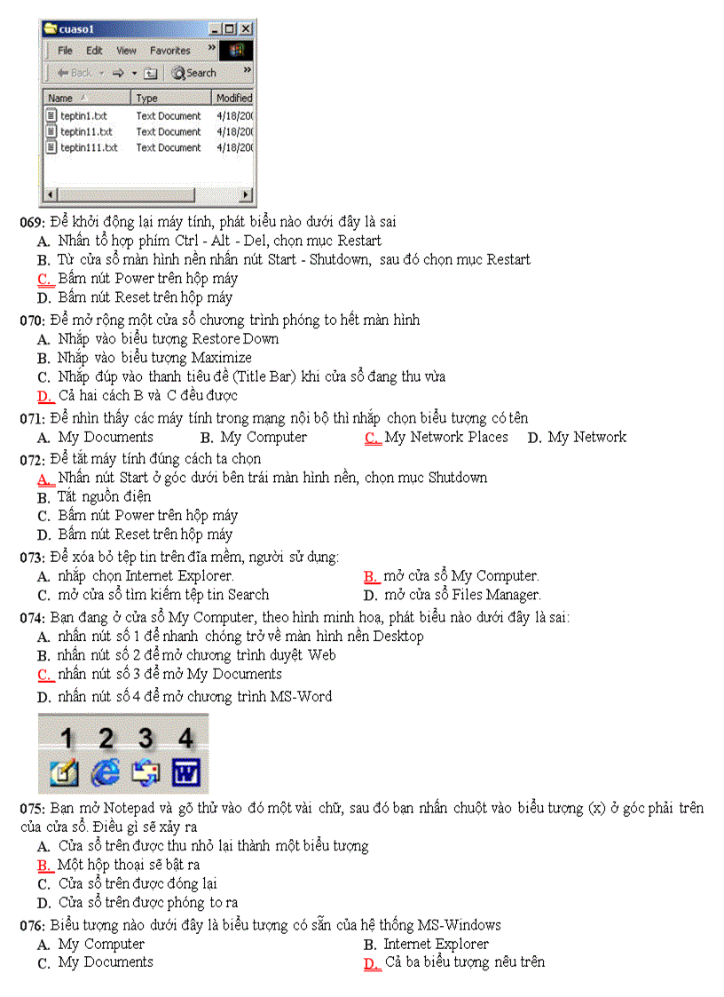 image for page Ngân hàng câu hỏi trắc nghiệm ôn thi tin học đại cương