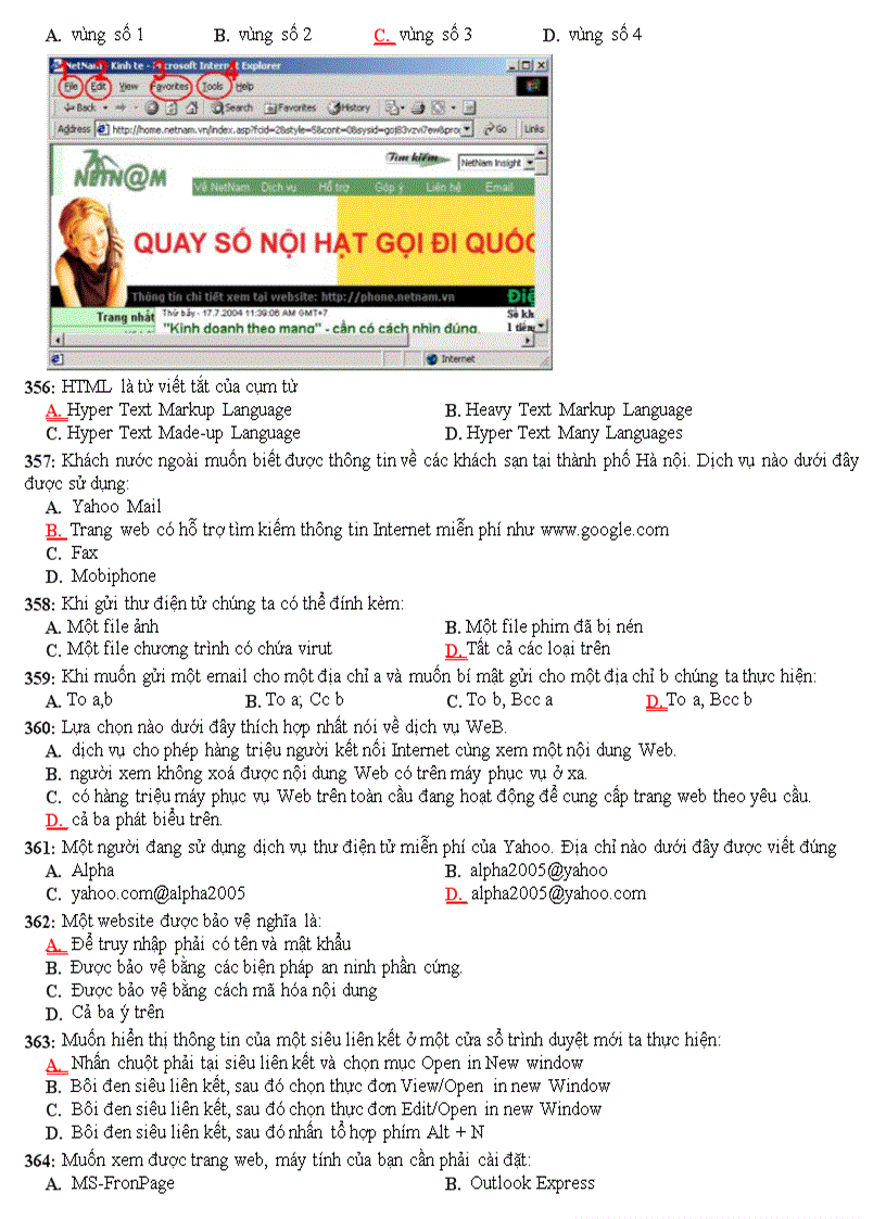 image for page Ngân hàng câu hỏi trắc nghiệm ôn thi tin học đại cương