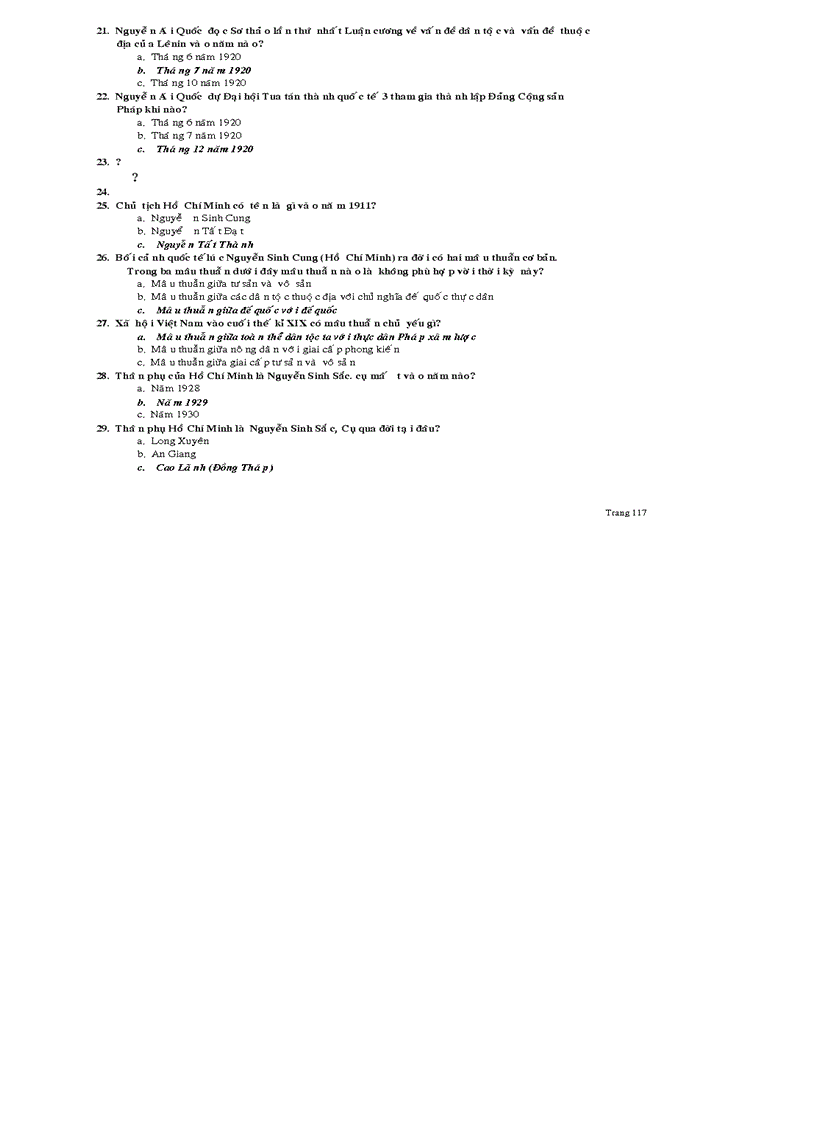 image for page 300 câu trắc nghiệm có đáp án môn tư tưởng Hồ Chí Minh file word