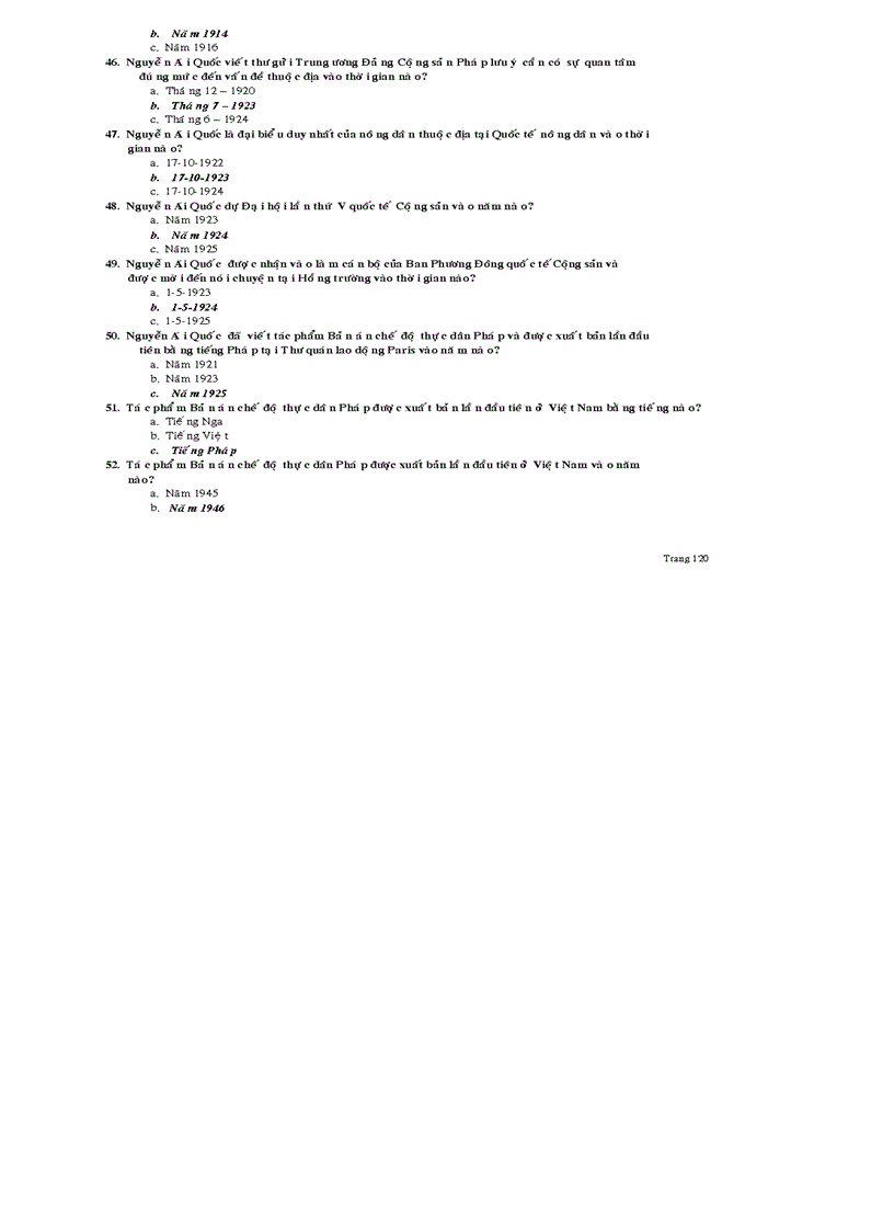 image for page 300 câu trắc nghiệm có đáp án môn tư tưởng Hồ Chí Minh file word