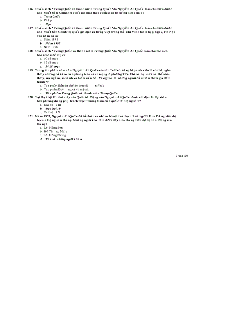 image for page 300 câu trắc nghiệm có đáp án môn tư tưởng Hồ Chí Minh file word