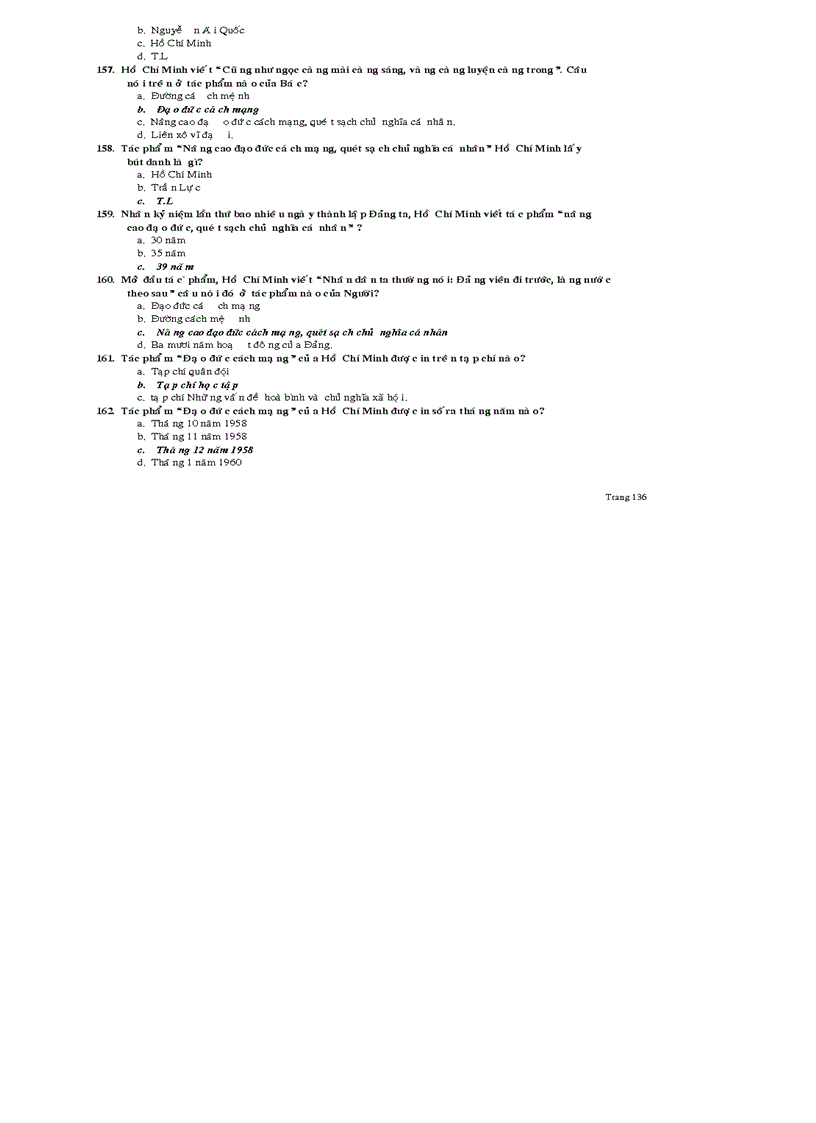 image for page 300 câu trắc nghiệm có đáp án môn tư tưởng Hồ Chí Minh file word
