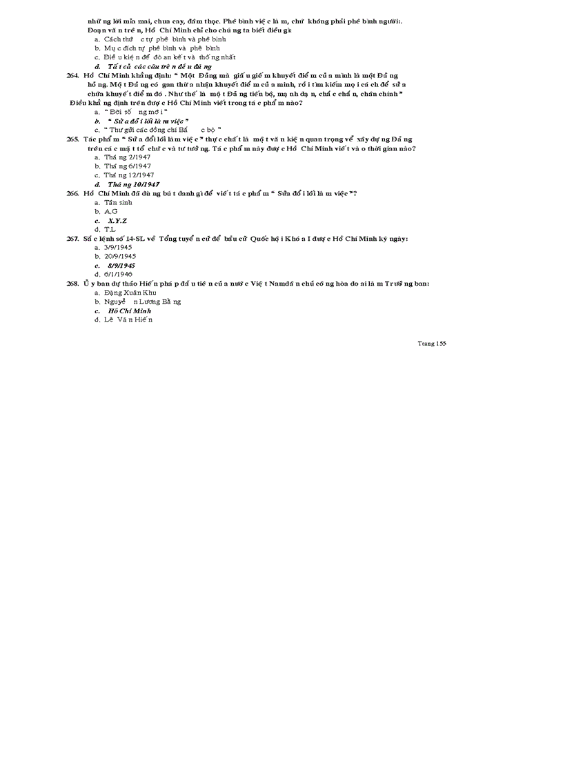 image for page 300 câu trắc nghiệm có đáp án môn tư tưởng Hồ Chí Minh file word