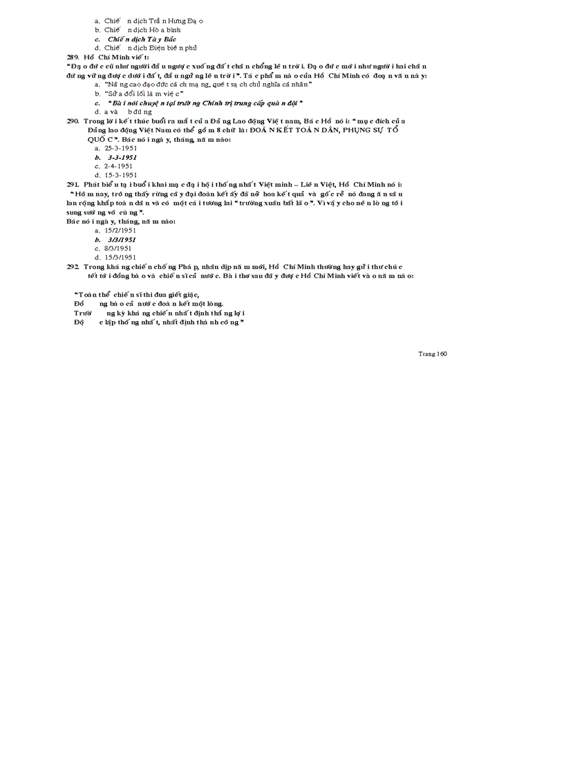 image for page 300 câu trắc nghiệm có đáp án môn tư tưởng Hồ Chí Minh file word