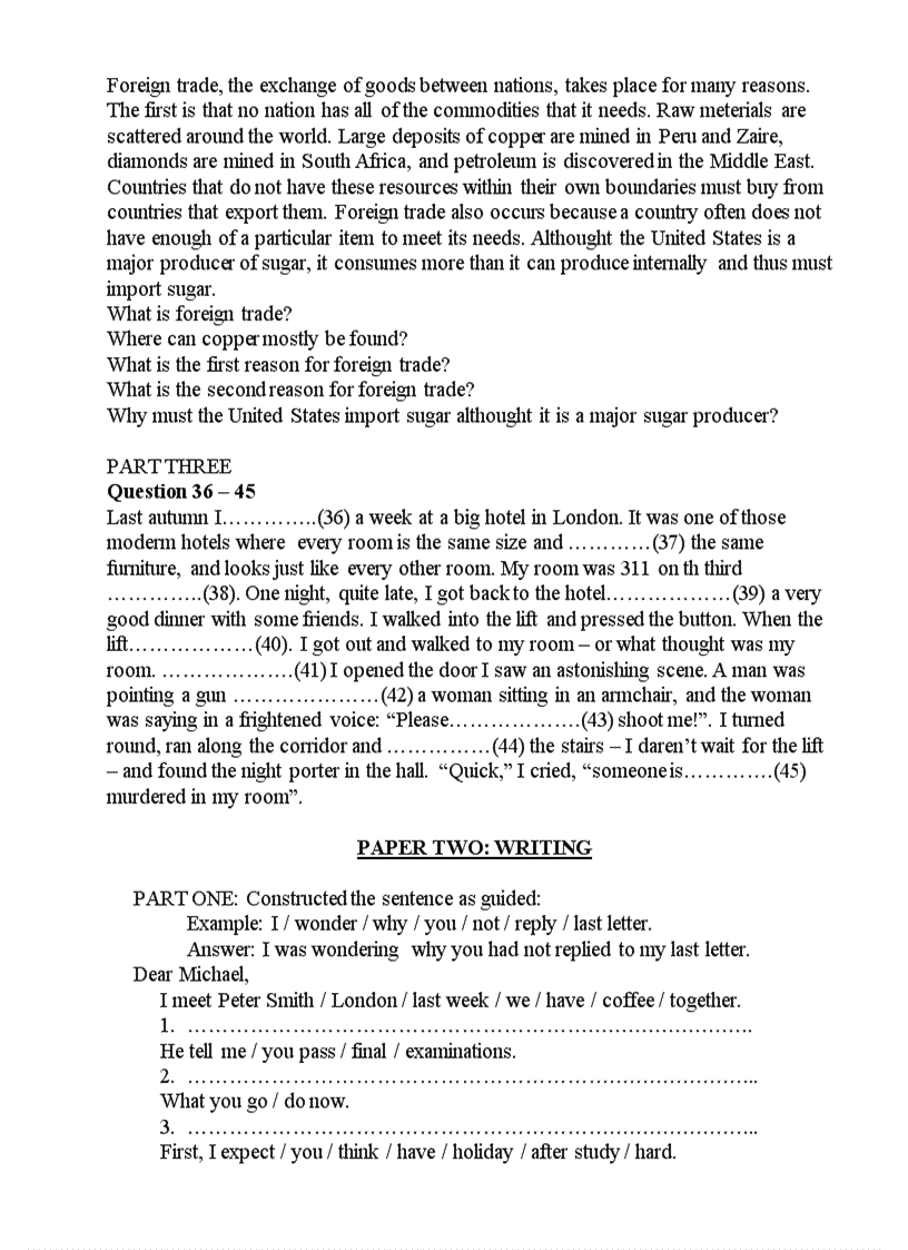 image for page Đề thi tuyển sinh văn bằng 2 môn tiếng anh vào trường ktqd đề số 2