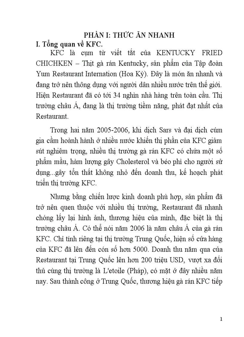 image for page Dự án nghiên cứu marketing về thức ăn nhanh KFC