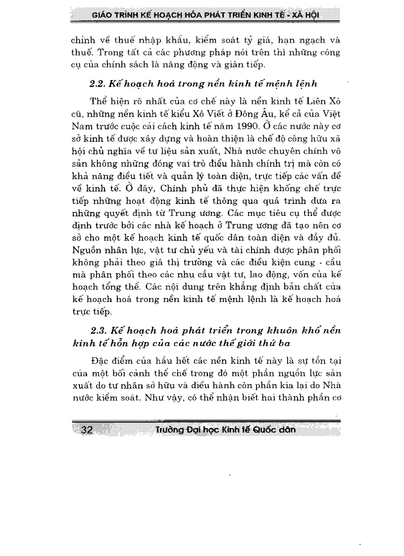 image for page Giáo Trình Kế Hoạch Hóa Phát Triển Kinh Tế Xã Hội
