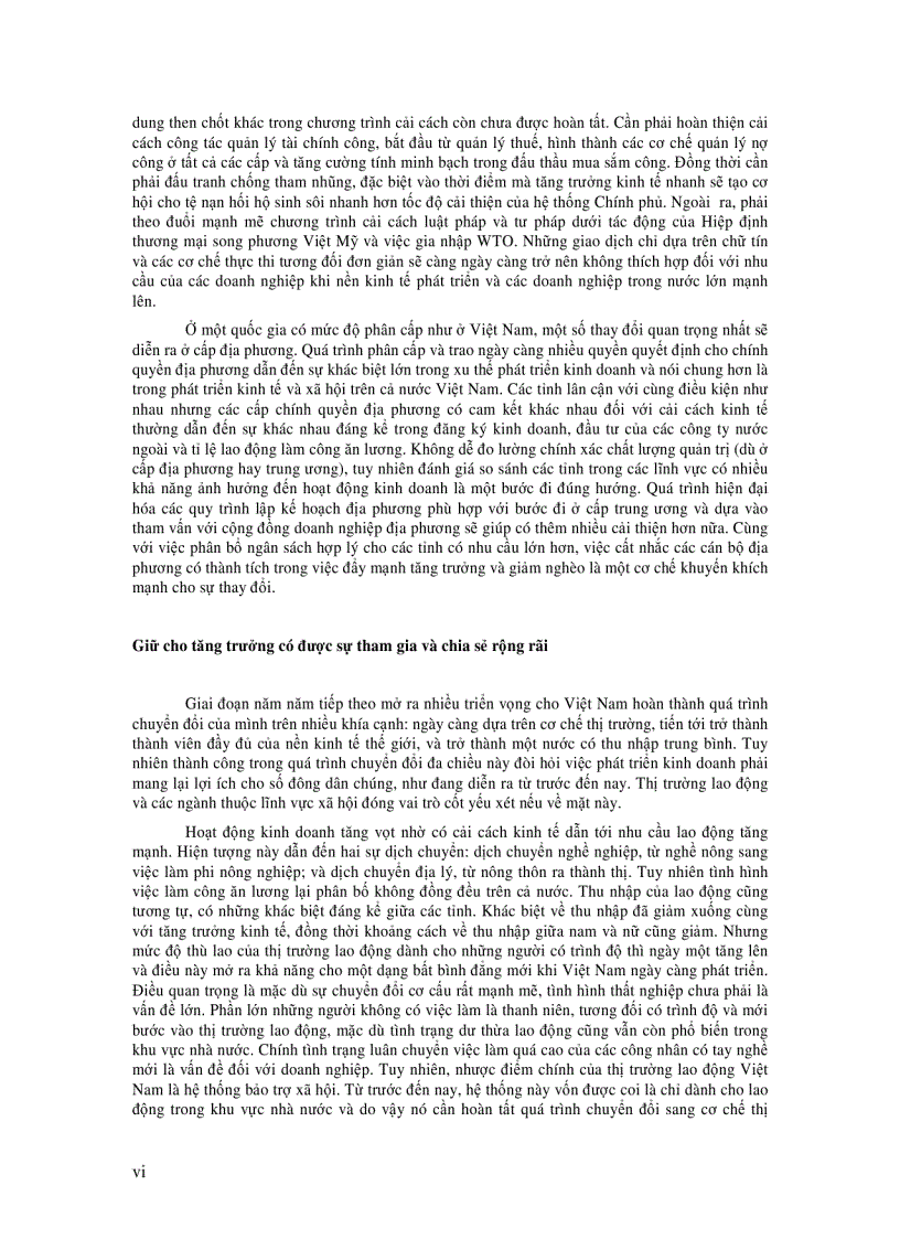 image for page Báo cáo phát triển Việt Nam năm 2006