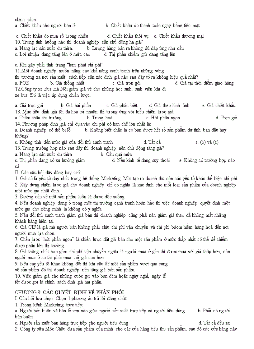 image for page Đề thi Maketing và đáp án