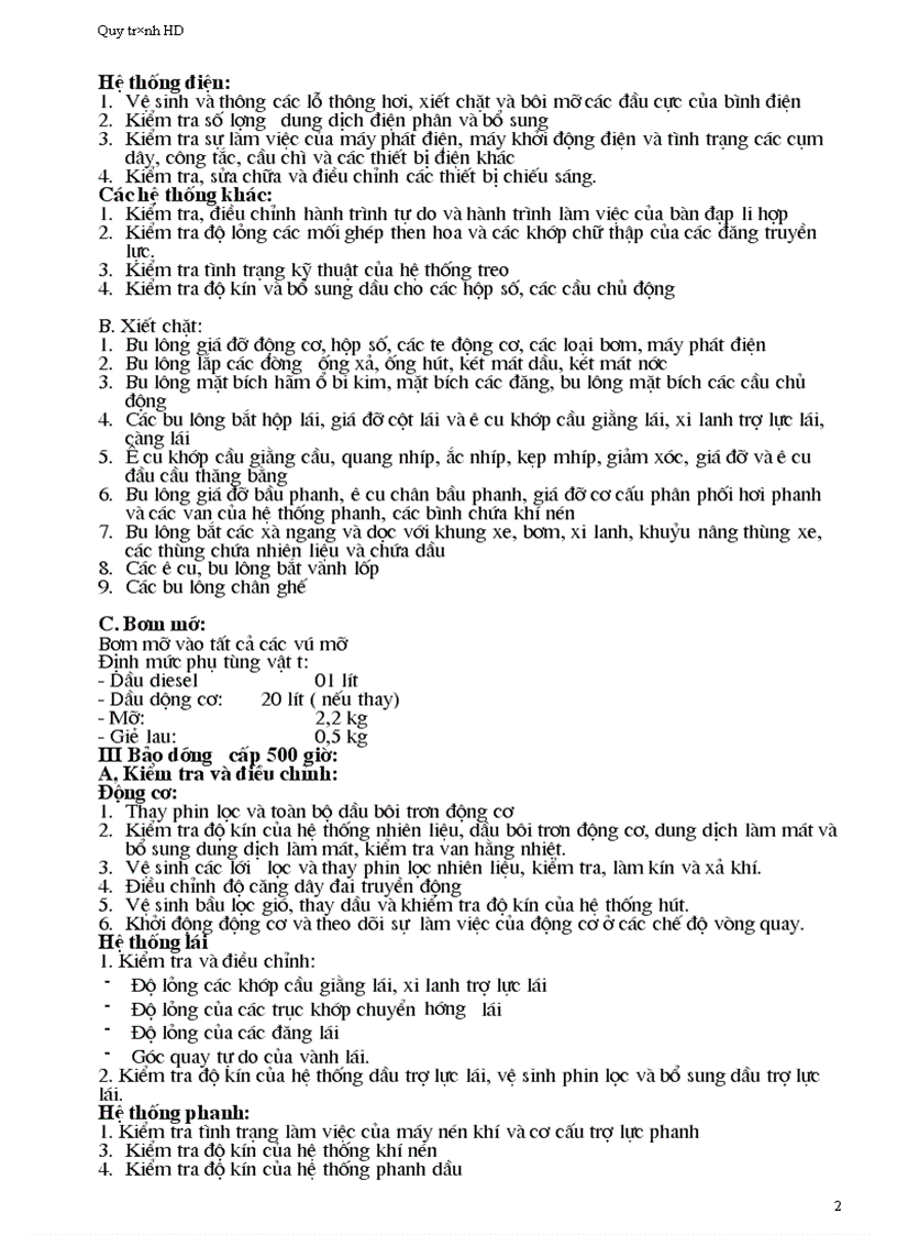 image for page Quy trình sửa chữa bảo dưỡng các cấp xe Huyndai Daewoo