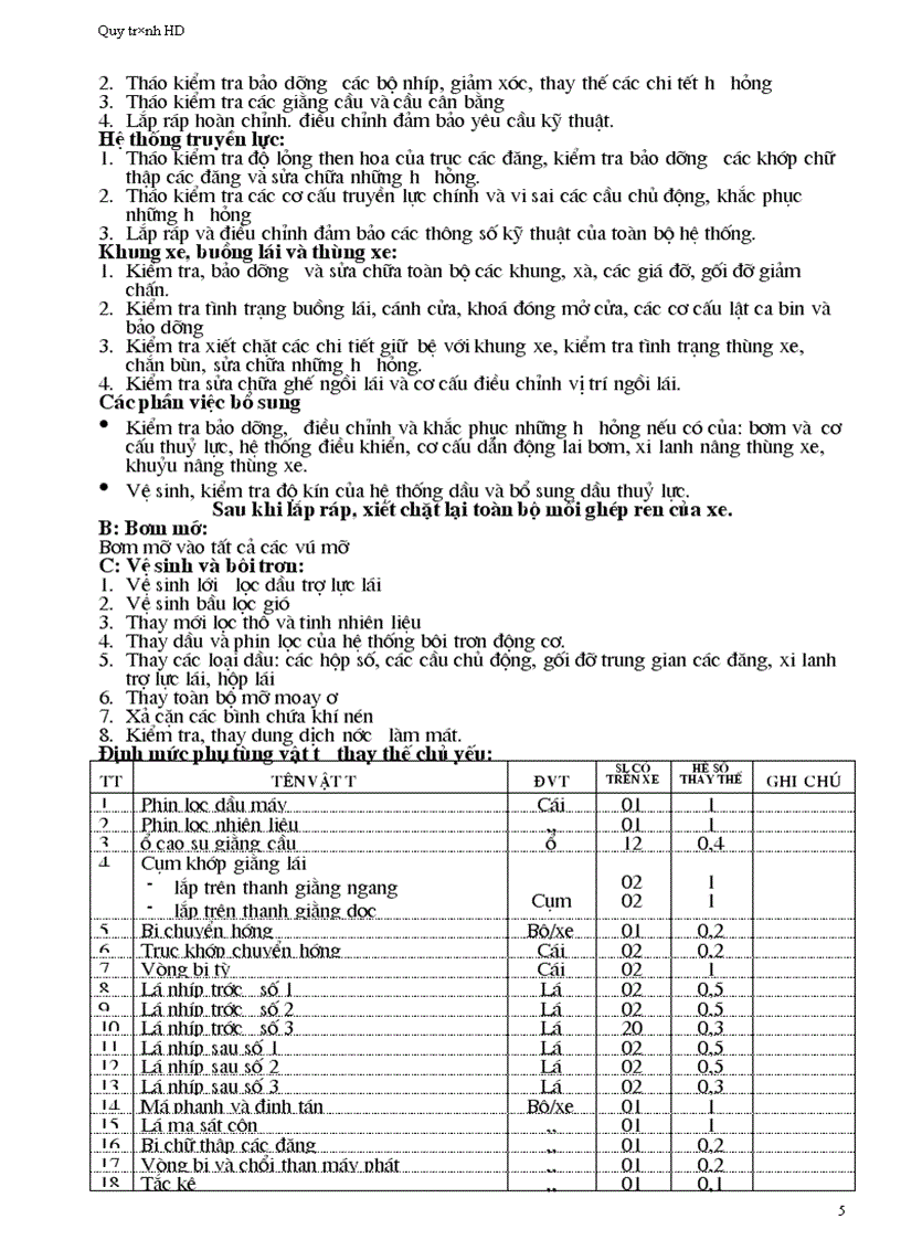 image for page Quy trình sửa chữa bảo dưỡng các cấp xe Huyndai Daewoo