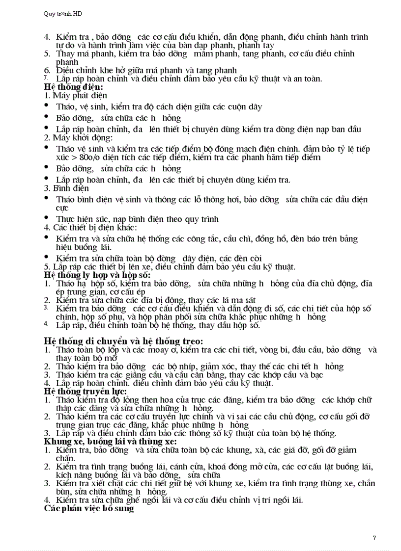 image for page Quy trình sửa chữa bảo dưỡng các cấp xe Huyndai Daewoo