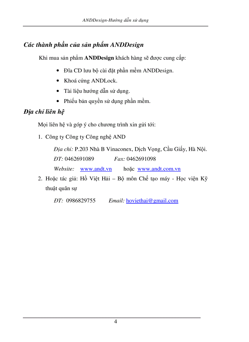 image for page Hướng dẫn sử dụng ANDDESIGN