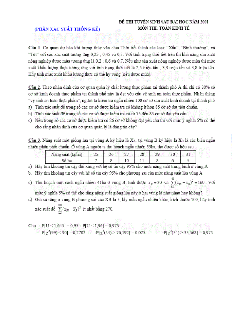 image for page Bộ đề thi cao học kinh tế Môn Toán cơ bản tổng hợp