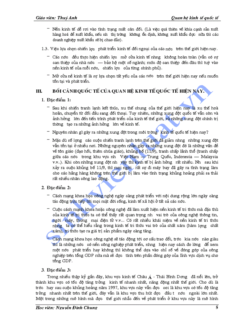 image for page Bài giảng môn Quan hệ kinh tế quốc tế