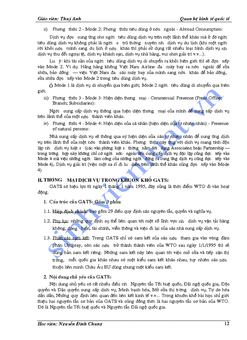 image for page Bài giảng môn Quan hệ kinh tế quốc tế