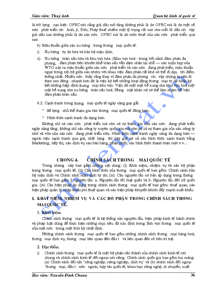 image for page Bài giảng môn Quan hệ kinh tế quốc tế