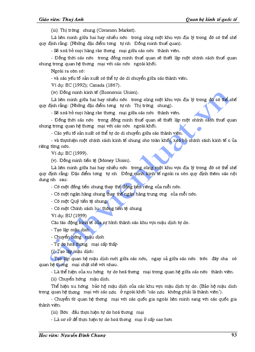 image for page Bài giảng môn Quan hệ kinh tế quốc tế