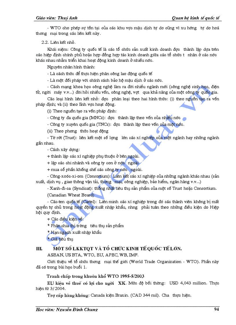 image for page Bài giảng môn Quan hệ kinh tế quốc tế