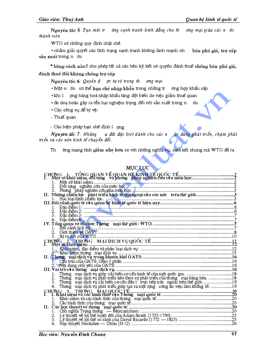 image for page Bài giảng môn Quan hệ kinh tế quốc tế