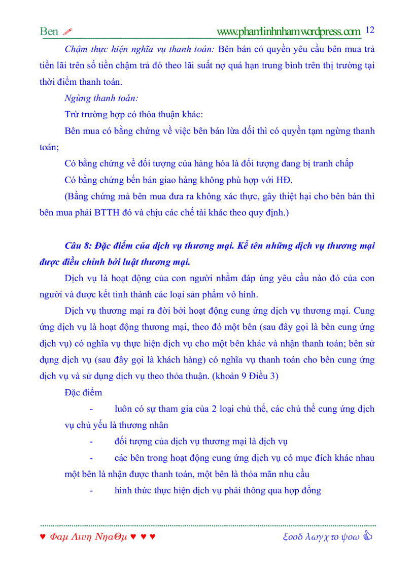 image for page Đề cương ôn tập môn Luật Thương mại