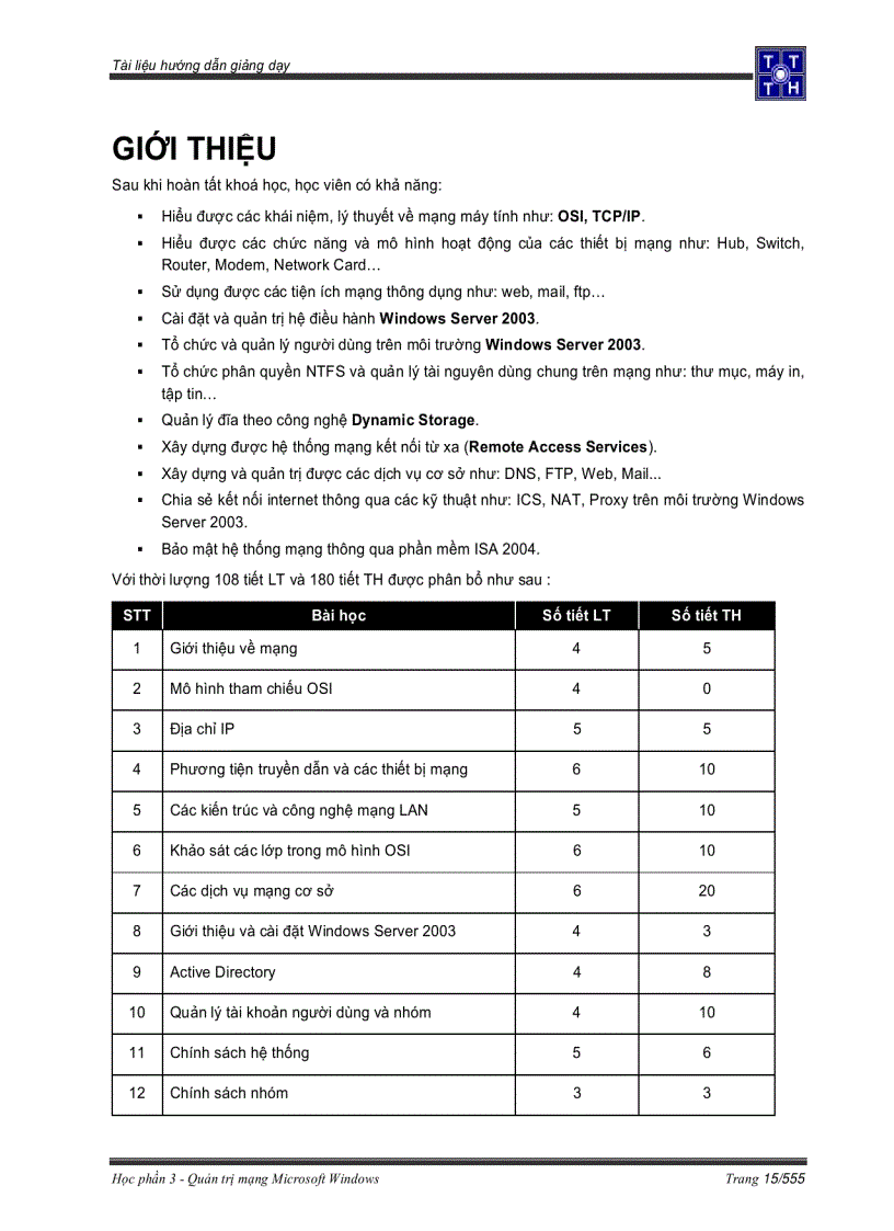image for page Giáo trình Quản trị mạng máy tính viễn thông Toàn tập
