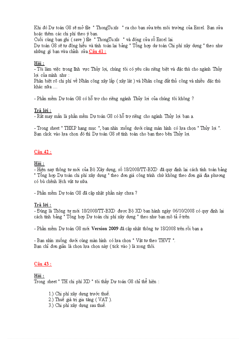 image for page 58 Câu hỏi về Dự toán G8
