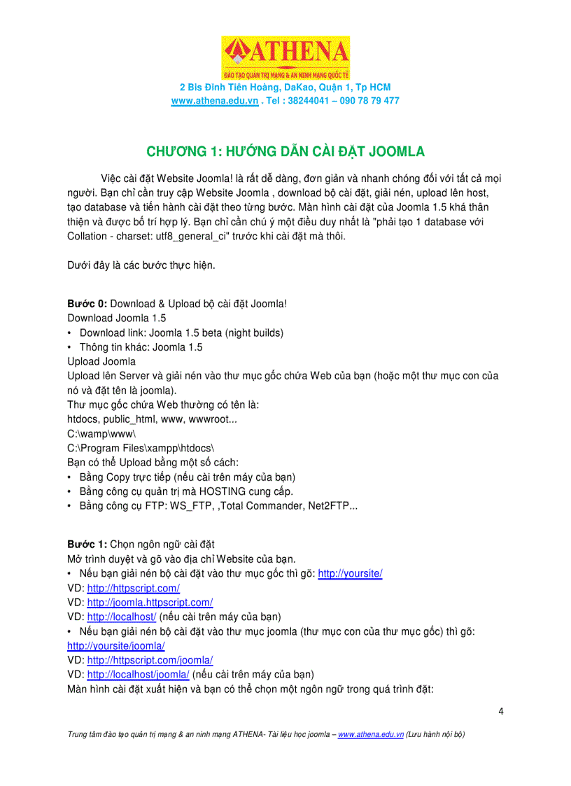 image for page Tài Liệu Tiếng Việt Sử Dụng Joomla CMS 1 5
