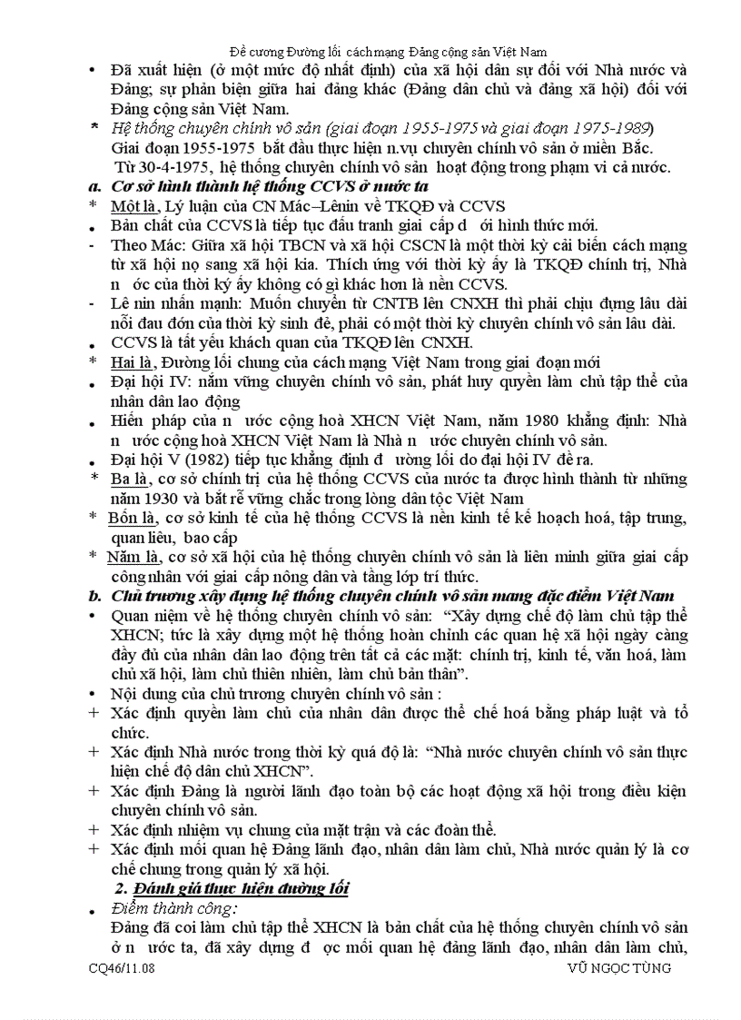 image for page Đề cương môn Đường lối cách mạng của Đảng Cộng Sản Việt Nam