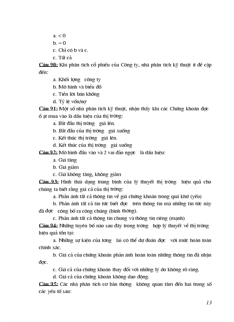 image for page 200 câu hỏi trắc nghiệm phân tích và đầu tư chứng khoán