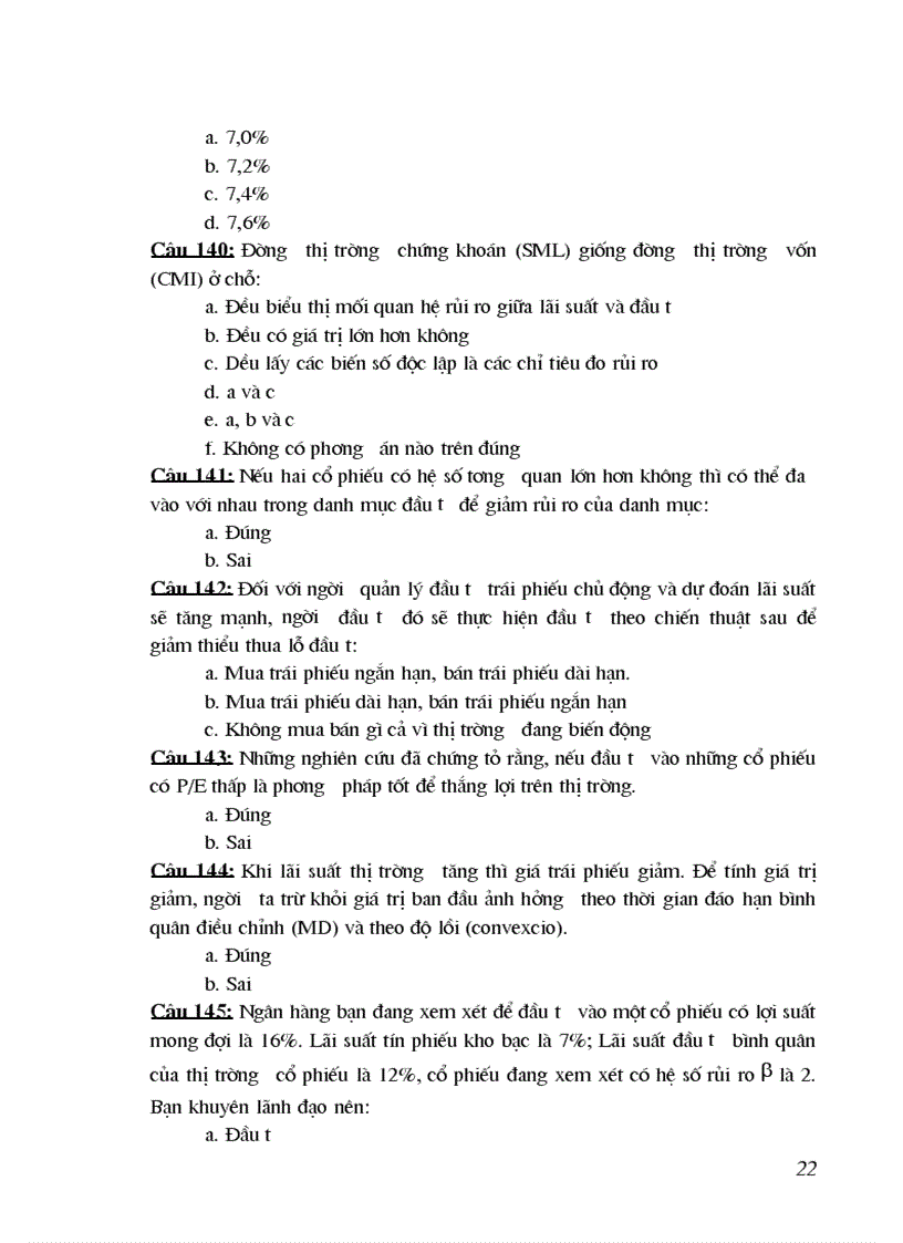 image for page 200 câu hỏi trắc nghiệm phân tích và đầu tư chứng khoán