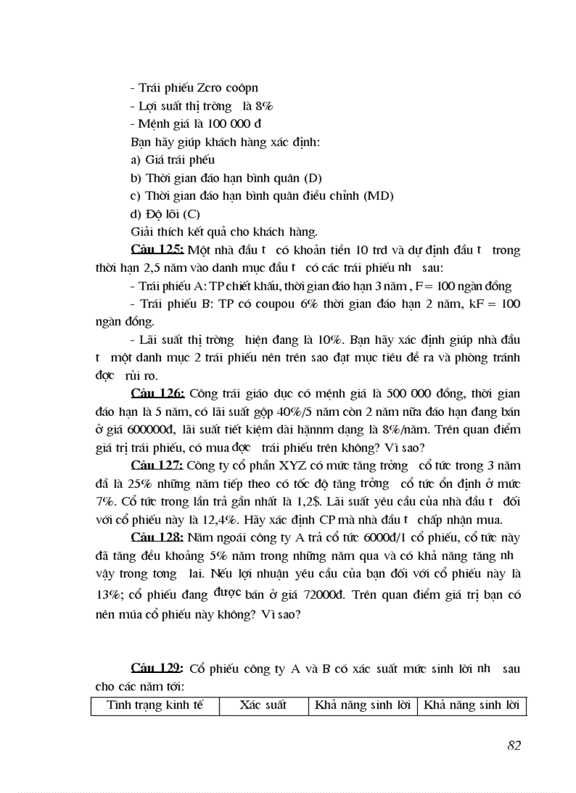 image for page 200 câu hỏi trắc nghiệm phân tích và đầu tư chứng khoán