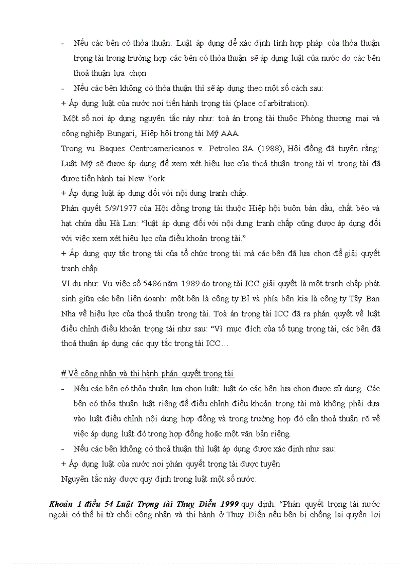 image for page Luật áp dụng đối với thoả thuận trọng tài
