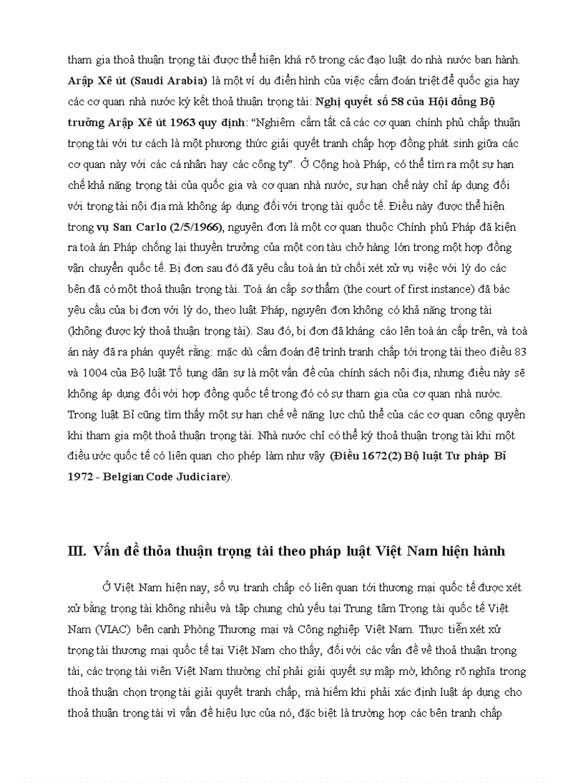 image for page Luật áp dụng đối với thoả thuận trọng tài