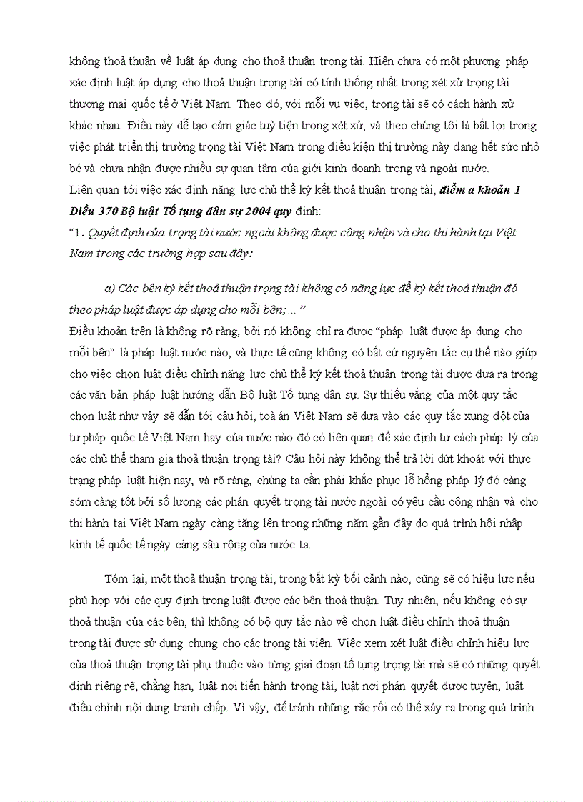 image for page Luật áp dụng đối với thoả thuận trọng tài