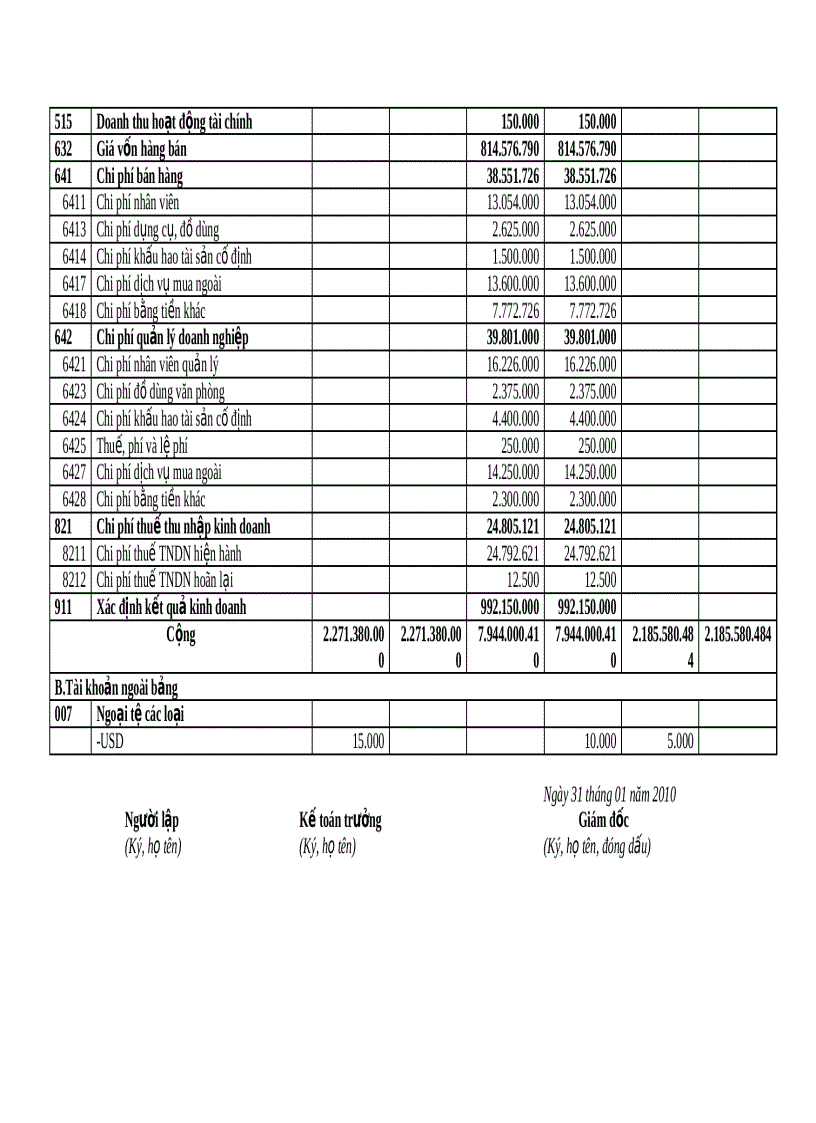 image for page Bài tập Kế toán tài chính Hình thức nhật ký chung