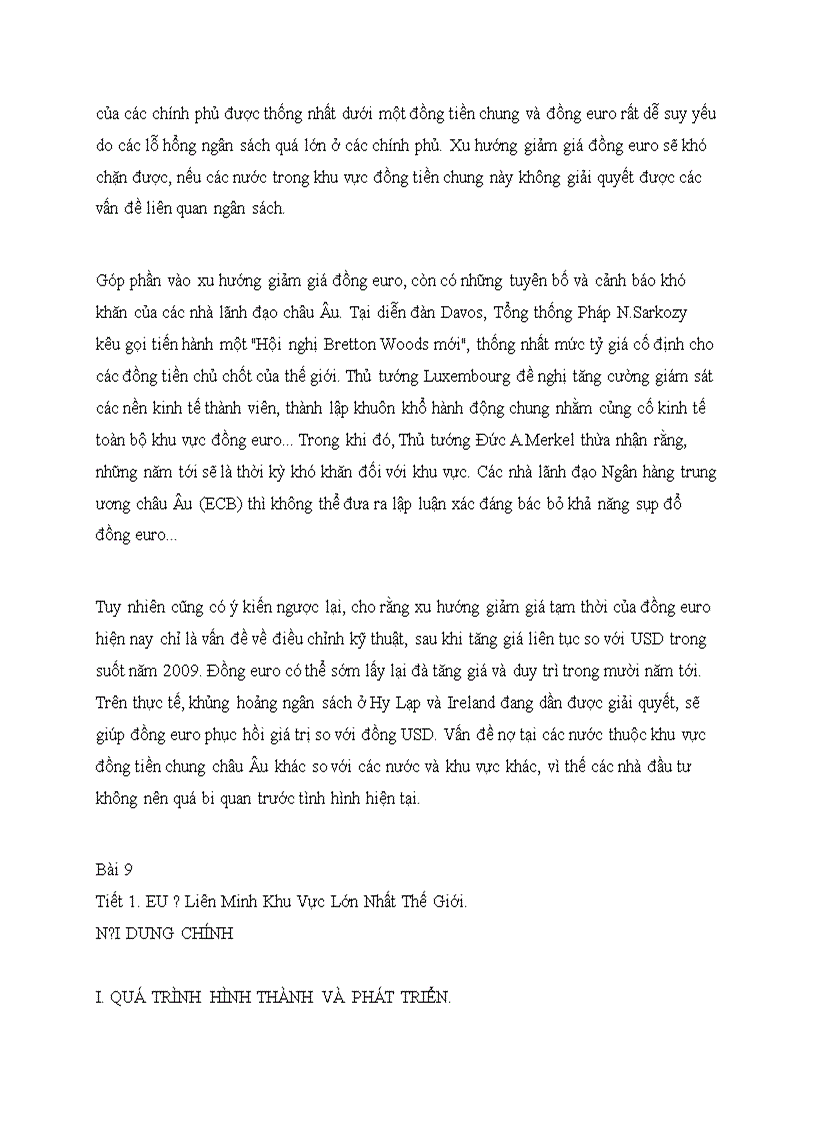 image for page Chính sách của liên minh tiền tệ Châu Âu 1