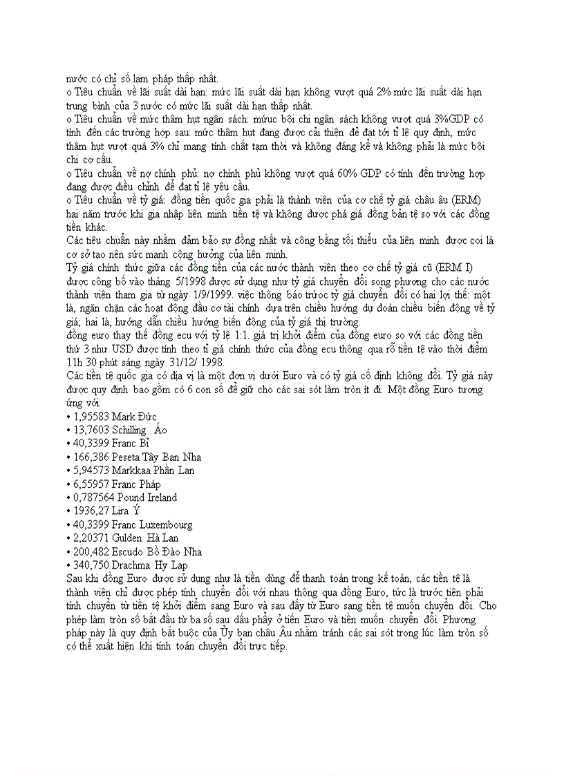 image for page Chính sách của liên minh tiền tệ Châu Âu 1