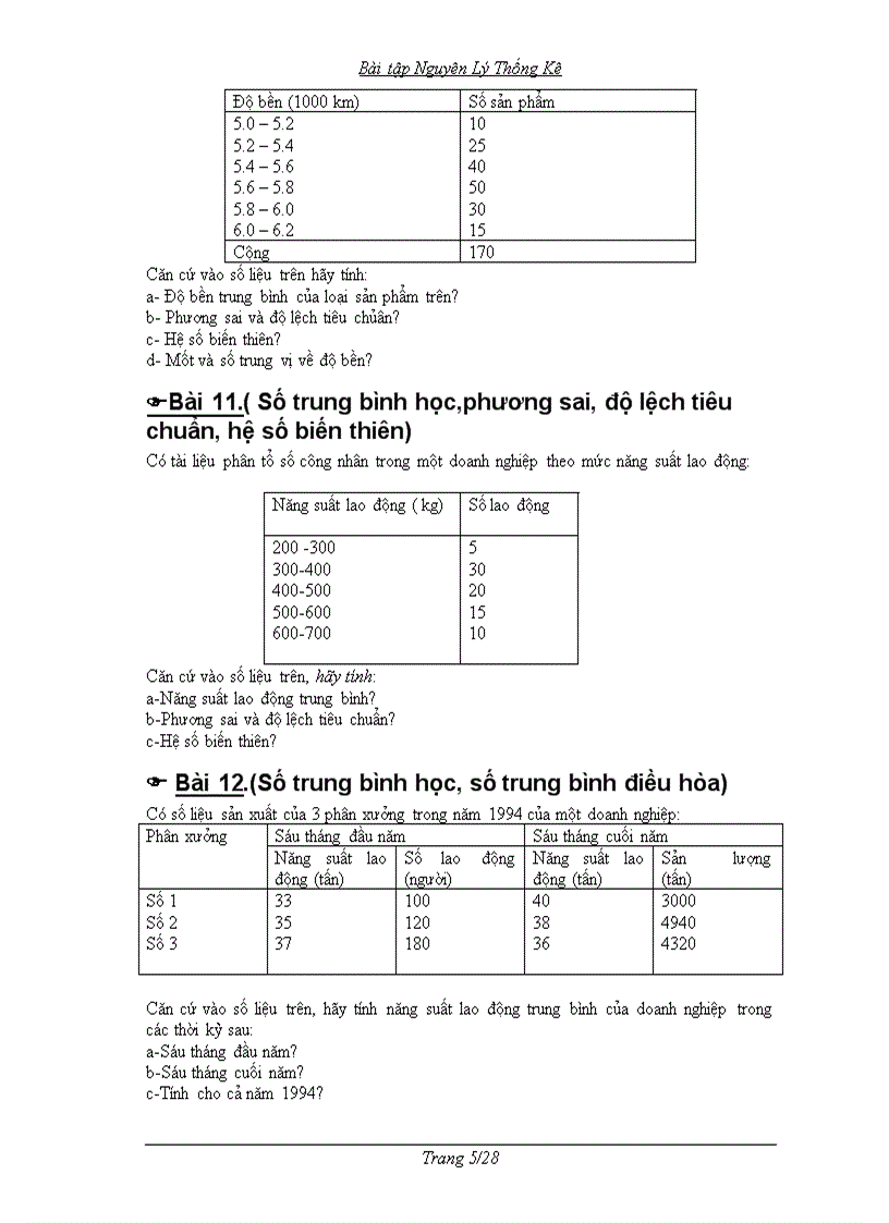 image for page Bài tập nguyên lý thống kê