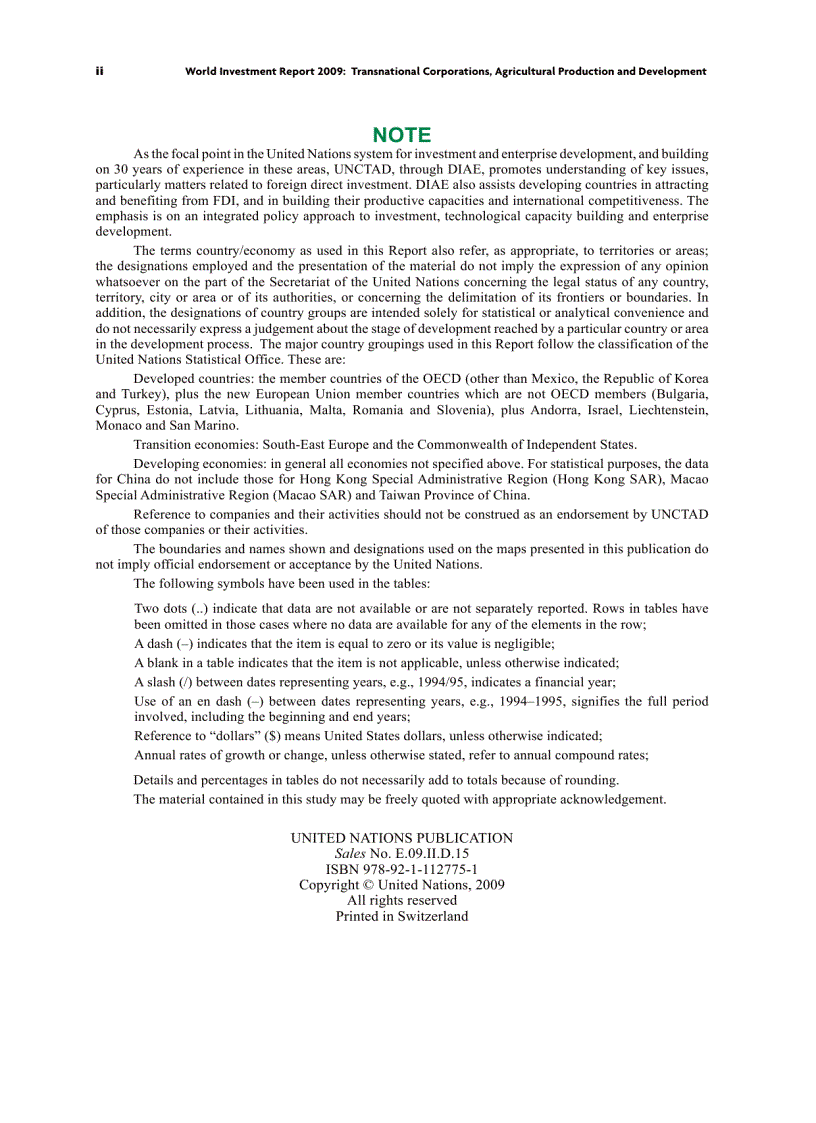 image for page Báo cáo đầu tư quốc tế năm 2009 World Invesment Report 2009