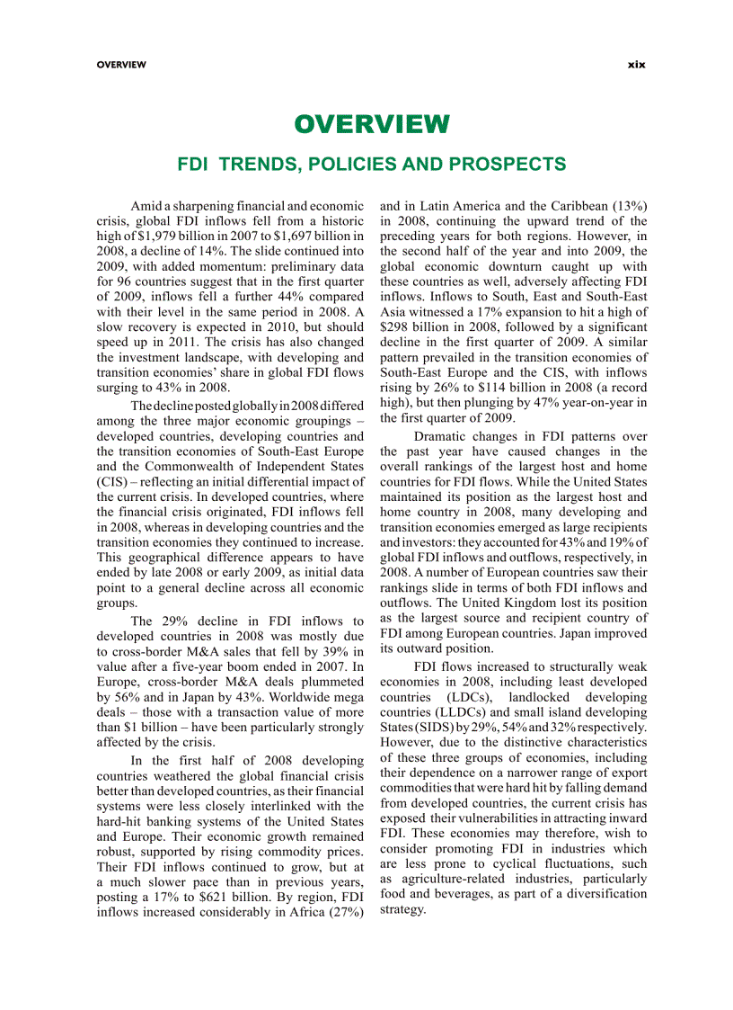 image for page Báo cáo đầu tư quốc tế năm 2009 World Invesment Report 2009