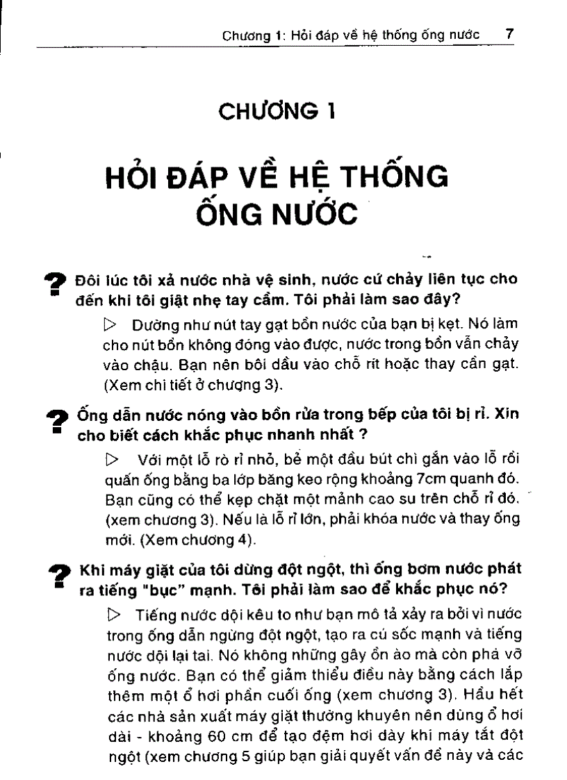 Hướng dẫn lắp đặt và sửa chữa hệ thống nước dân dụng