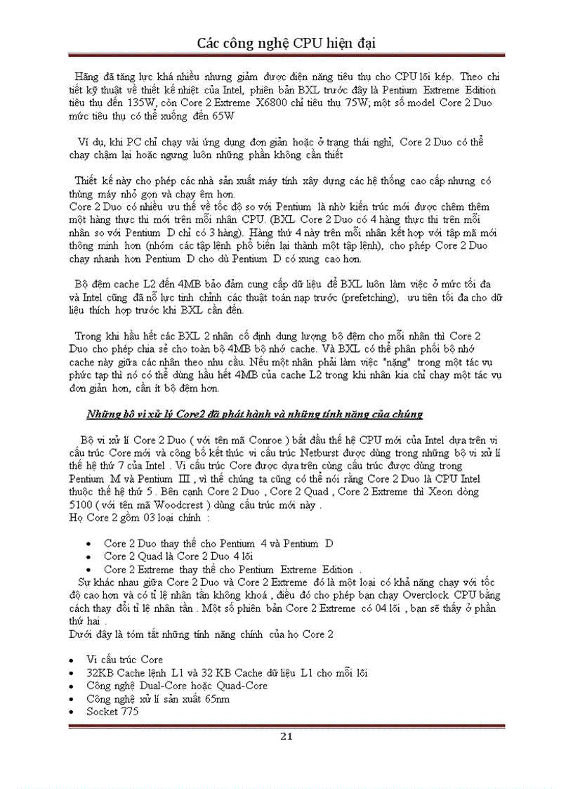 image for page Các công nghệ CPU hiện đại